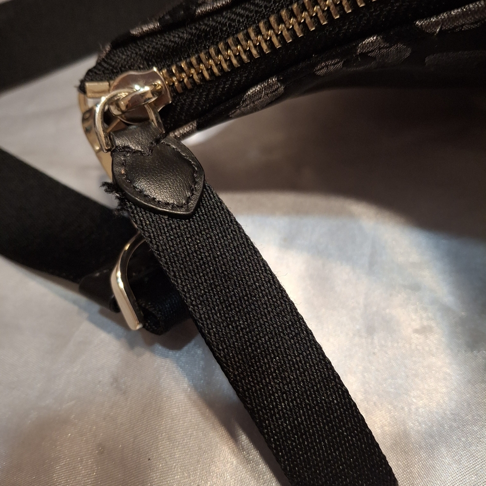 Kate Spade Black and Silver  Cheetah Print Hobo Crossbody Bag With Pouchette - Picture 5 of 13